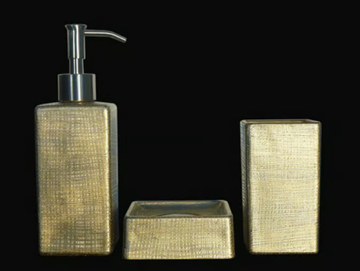 VENICE SET ORO/ARGENTO - Countertop glass soap dish by Glass Design - view 2
